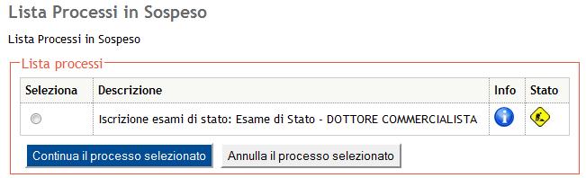 Terminato l inserimento delle informazioni, a fianco dei titoli dichiarati sarà mostrato il simbolo.