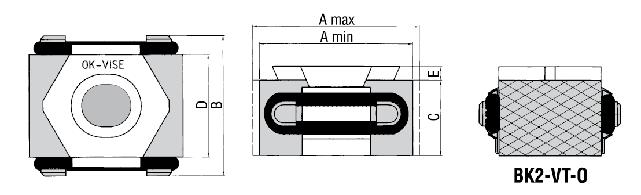 I blocchetti della serie O, con anello O-ring, sono stati progettati per rispondere alle esigenze di un bloccaggio normale con una precisione standard.