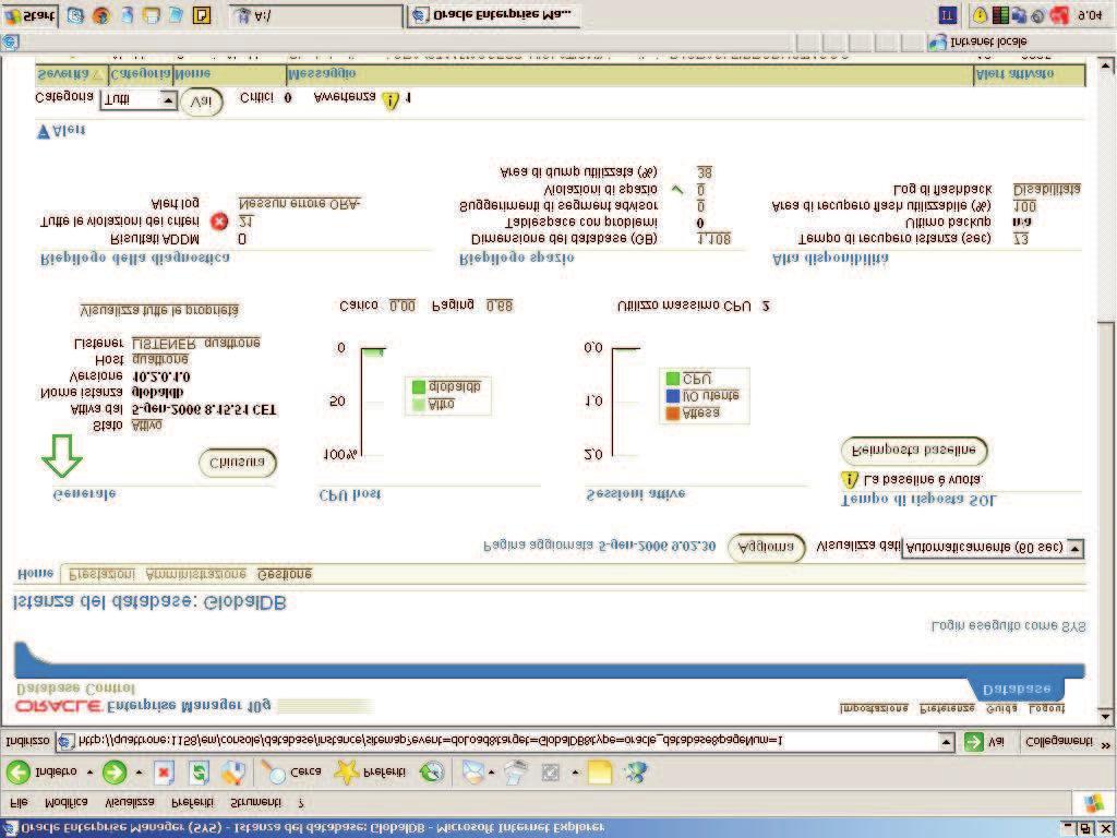 6 Oracle Enterprise Manager In questo capitolo illustreremo le principali funzionalità di Oracle Enterprise Manager che rappresenta l interfaccia grafica di Oracle.