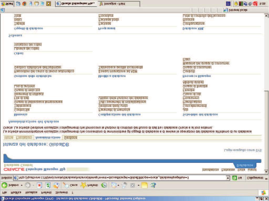 78 6 Oracle Enterprise Manager Nelle prossime sezioni faremo una panoramica su alcune di esse.