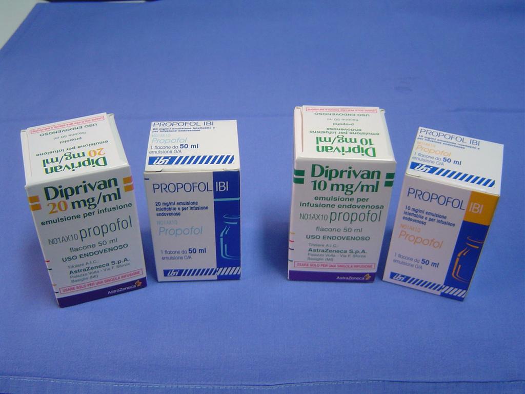 Segnalazioni da errata preparazione di propofol in pompa siringa (20 mg/ml anziché 10 mg/ml) 2004: non disponibile X