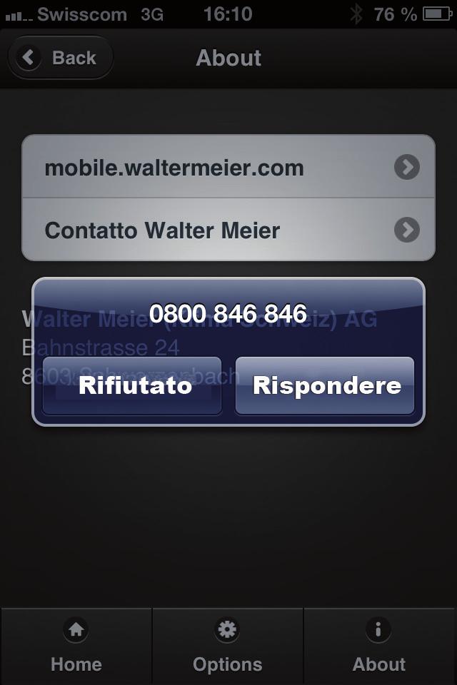 17. «About» Alla voce del menù «mobile.waltermeier.
