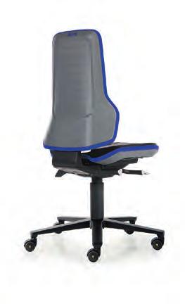 La resistenza di ogni componente della sedia a contatto col corpo rispetto al pavimento deve essere di 10^6 Ohm 1 2 modello larg (mm) prof (mm) h (mm) h seduta (mm) h schienale (mm) base peso n art.