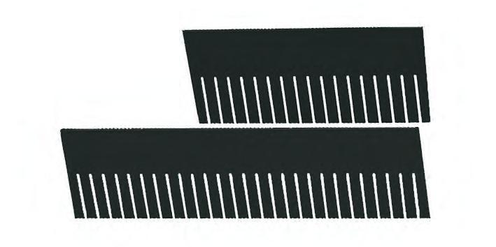 Contenitori conduttivi in plastica Esd Divisori a pettine conduttivi larg (mm) h (mm) passo fessure (mm) per cassette Athena Esd (mm) n art.