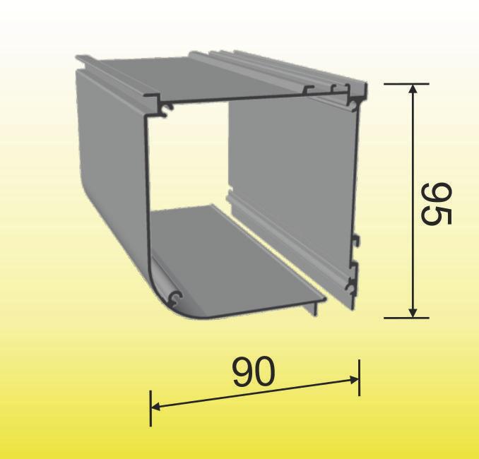 Per il cassonetto da mm. 92 terminale 13 x 32 mm.