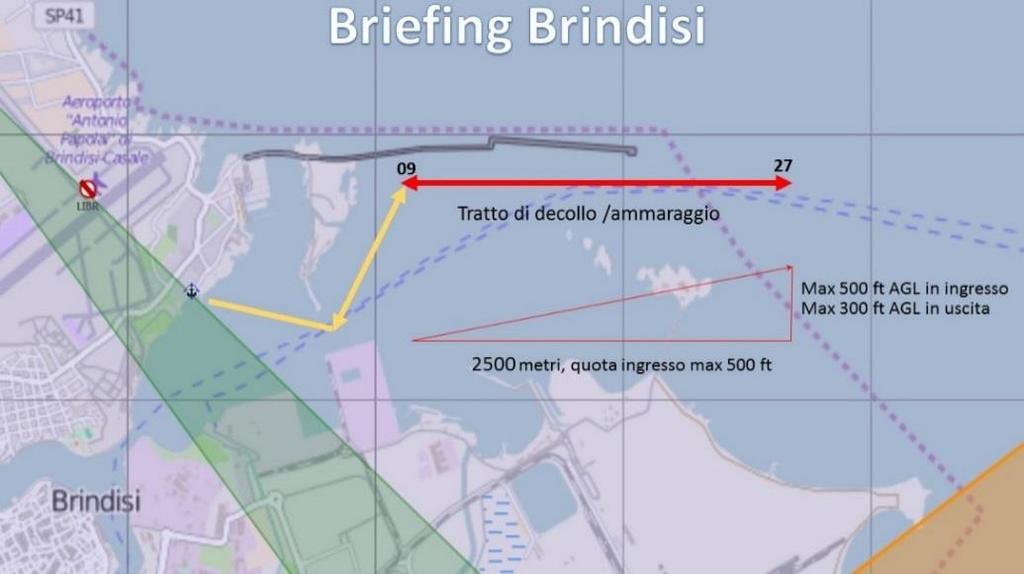 Brindisi L idroscalo è posto all interno del porto sotto il sentiero di discesa ILS della pista 315.