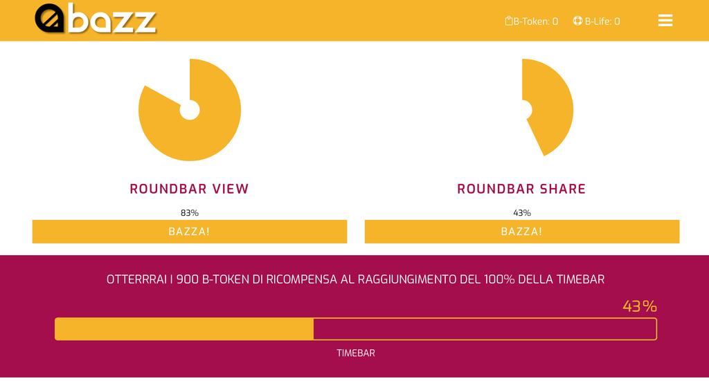 #roundbar Due RoundBar segnaleranno che il ciclo di attività share&view richiesta è stata svolta.