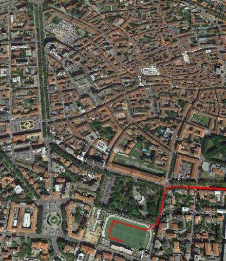 Base di Calibratura (500 mt) - Posizione rispetto al percorso di gara Posizione: Vercelli - Viale