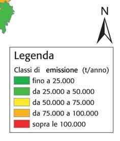 Giovanni, Boffalora sul Ticino, Paderno Dugnano, Cologno Monzese, Cinisello Balsamo e Rho sono i comuni con la produzione di CO 2 equivalente più alta (Figura 4).
