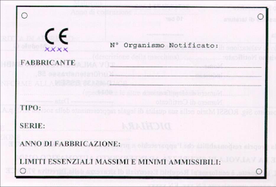 Marcatura CE Generalità sulla direttiva PED Scelto il modulo o la combinazione dei moduli di valutazione della conformità fra quelli ammessi per la categoria individuata, il fabbricante deve: 1.