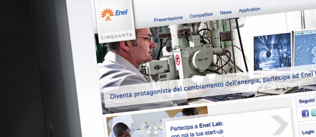 Focus sul progetto Perché Enel Lab Per sostenere l innovazione nei nuovi settori dell energia elettrica e contribuire in maniera