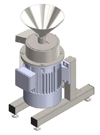 Design I mulini colloidali sono realizzati interamente in acciaio AISI304 / AISI316L o su richiesta in altre tipologie di acciaio.