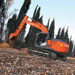 Lo ZAXIS 180 è dotato di un filtro di scarico in grado di fermare le sostanze inquinanti, che vengono automaticamente bruciate grazie a un catalizzatore di ossidazione e al controllo della