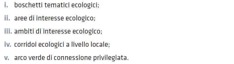 ELEMENTI DELLA RETE ECOLOGICA