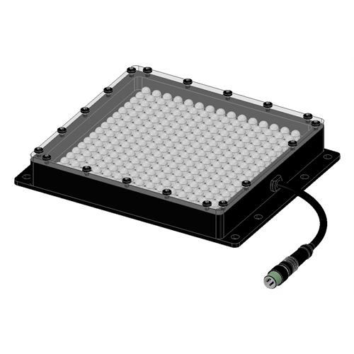 1 / 5 Illuminatore LED serie DL2 100X100 mm BLU - Alimentazione in tensione - Vetrino semitrasparente Illuminatore a LED per applicazioni di visione artificiale con illuminazione diretta dell'oggetto