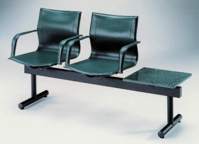 H83 - L58 - P50 (1 seduta - 1 seat) Panca con struttura in metallo verniciato e sedute rivestite in