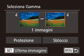 3 Scegliere un immagine finale. z Premere il pulsante <r> per scegliere [Ultima immagine], quindi premere il pulsante <m>.