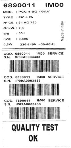 SERIAL NUMBER PRODUCT CODE