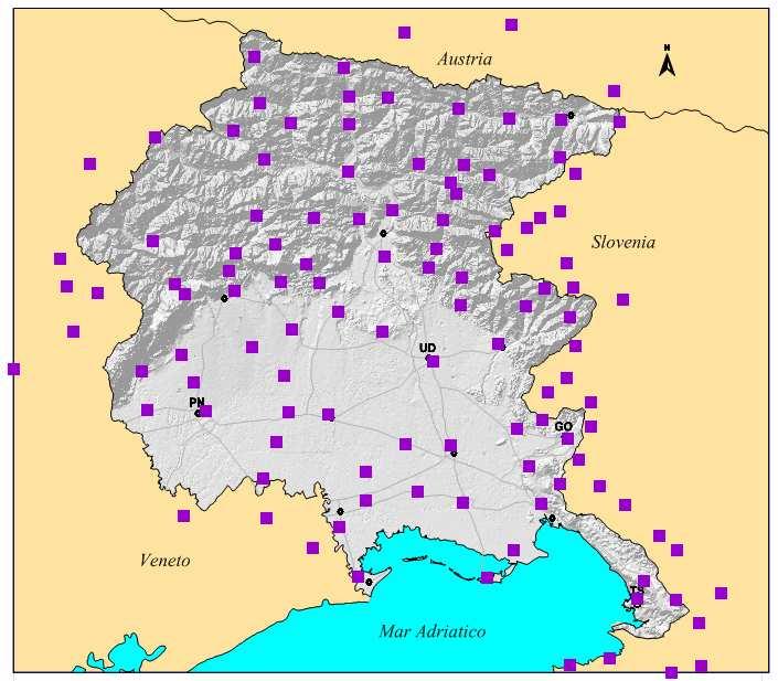 Bilancio Idrologico Strati Informativi: Pioggia e Temperatura Pioggia Dati giornalieri