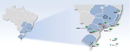 Settore Autostradale Estero Brasile il Gruppo SIAS opera in una delle aree più ricche del Brasile per il tramite della società assoggettata a controllo congiunto Primav Infraestrutura S.A., società di diritto brasiliano, che controlla la sub holding quotata Ecorodovias Infraestrutura e Logistica S.