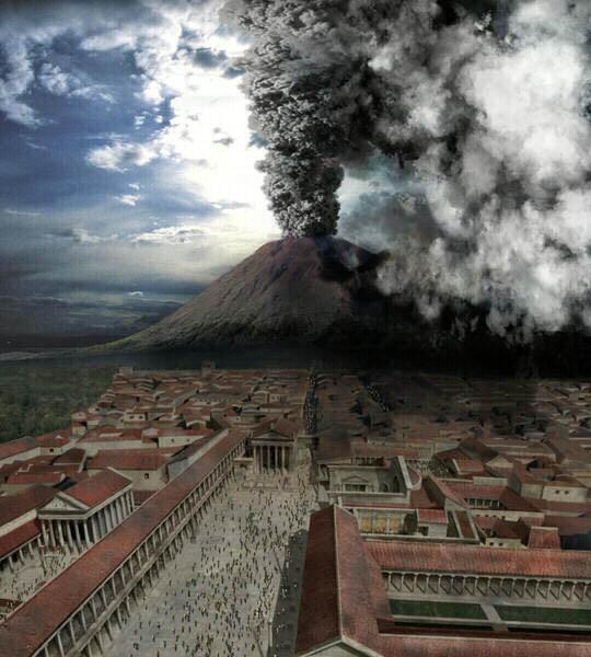 Una mattina di Agosto del 79 d.c., però, una nube strana sia per grandezza che per la forma si alza dal Vesuvio.