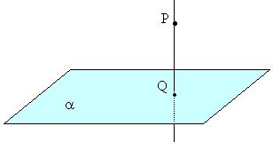 ROIEZIONE ORTOGONALE Dati un piano α ed un punto al di