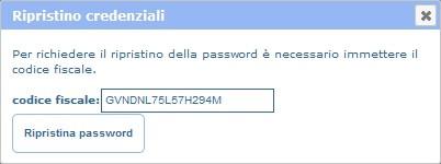 Reset della password Se hai dimenticato il nome utente o la password o entrambi, seleziona la voce Ripristinala presente