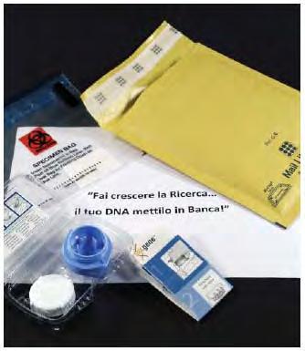 Collezione di campioni biologici Saliva raccolta tramite kit postale