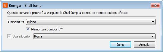 SHELL JUMP VERSO UN DISPOSITIVO DI RETE REMOTA La funzione Shell Jump consente la connessione rapida a un dispositivo di rete con abilitazione SSH o Telnet per l utilizzo della riga di comando sul