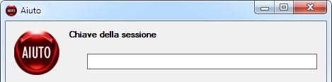 Altrimenti, il cliente può inserire una chiave sessione o descrivere il suo problema.