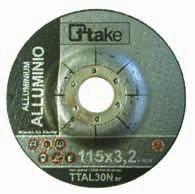 Abrasive discs with reinforced depressed center, for cutting aluminium, bronze and brass. AB4120020411532 115x22,23 3,2 13.