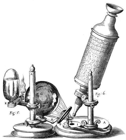 I microscopi costruiti da Hooke (1635-1703), che si