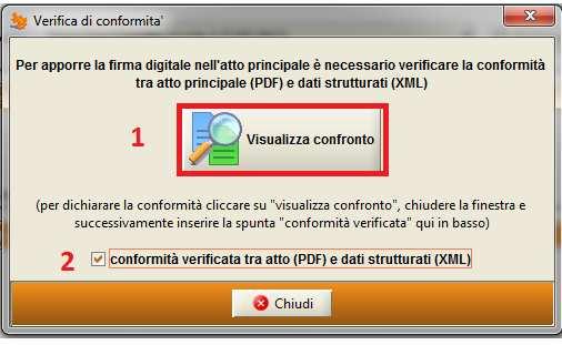 Verificare la conformità dell atto che si sta per depositare.