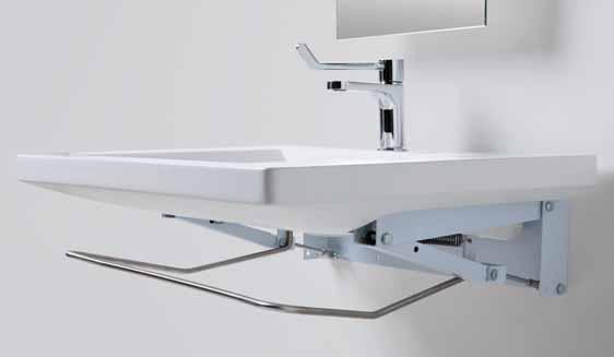 rubinetto LINEA con leva clinica AZ L26 70 wall-hung washbasin THI 200/DIS on mechanic tilt bracket with adjustable
