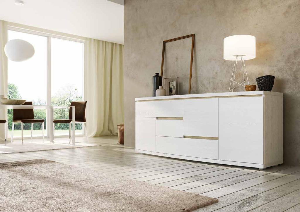 30 NEW LEKURVE Frassino laccato bianco a poro aperto con inserti natural wood LD 10.70.F04.