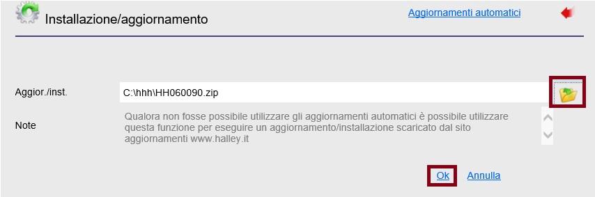 Come eseguire gli aggiornamenti manualmente dal client Se si ha la necessità di effettuare degli aggiornamenti di versioni test o scaglionati, è possibile aggiornare il server direttamente da un