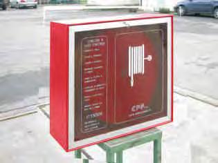 ANTINCENDIO Cassette a naspo CASSETTA A NASPO DA PARETE a norma UNI-EN 671-1 - 2011/305/UE CPR Certificato di conformità CE: 497/397/05.