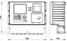 La centrale è contenuta in una custodia in polipropilene con porta trasparente in policarbonato e con grado di protezione IP65.