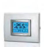 TERMOREGOLAZIONE THERMOREGULATION Termostato touch screen da incasso Touch screen thermostat for recessed installation T-Touch Termostato digitale touch screen con memoria di temperatura giornaliera,