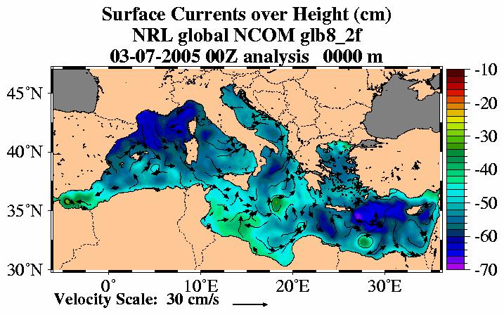 net La circolazione nel Mediterraneo net La