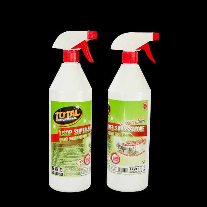 LISOP SUPER SGRASSATORE (SPRAY) Sgrassatore universale ad alta concentrazione, rimuove ed elimina con efficacia grasso duro ed incrostato ed ogni tipo di sporco anche il più ostinato.