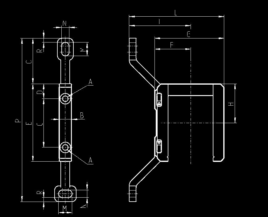 a parete Kit morsetto rapido con staffe per parete per serie MX Il Kit MX-Y comprende: n 1 Morsetto rapido a parete, n 1 OR