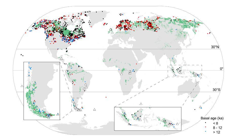 Clima Northern peatlands Southern peatlands Tropical