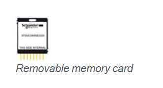 Accessori: Memory card: XPSMCMME0000 per salvataggio configurazione Cavo di configurazione : TCSXCNAMUM3P per collegamento tra PC e XPSMCM, per upload