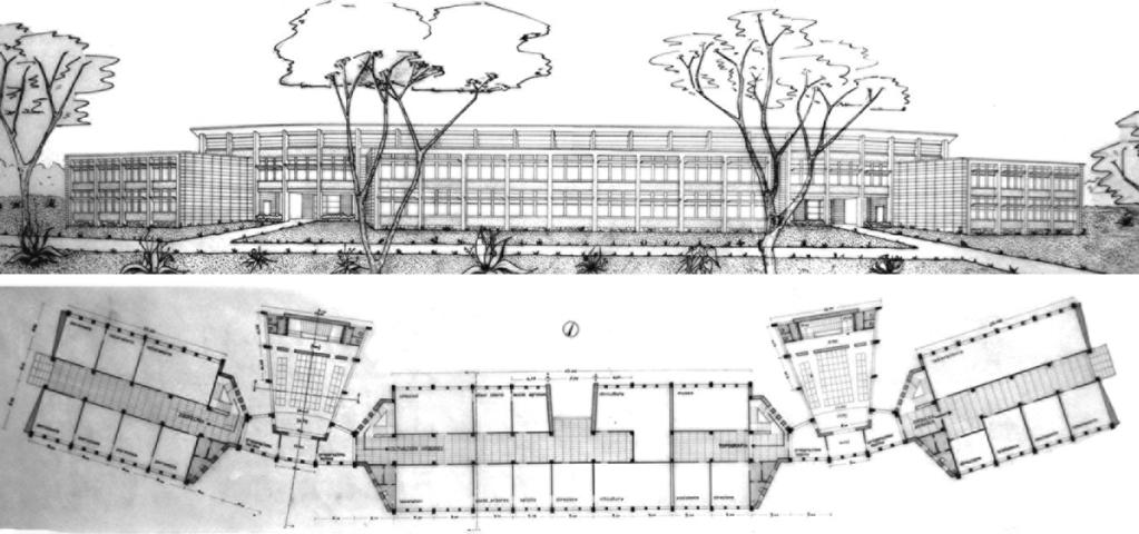 Fig. 4 Progetto per la Facoltà di Agraria padiglione C a Villa d Orleans, 1957-1960 Fig.