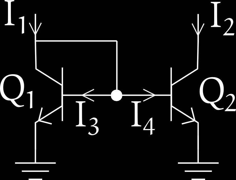 Specchio di corrente di tipo pozzo I 1 = I 2 1 + 2 β F 1