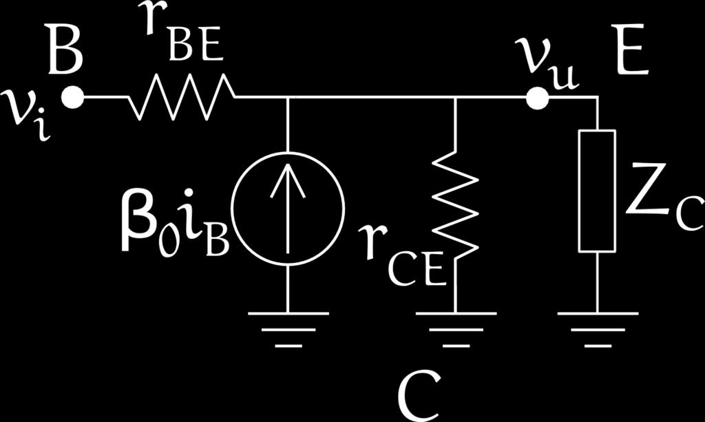 Stadio a collettore comune (con l effetto Early) Z i = r BE + (β 0