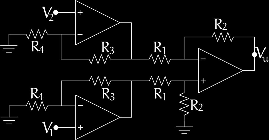 R2 R Q C + 1 Amplificatore differenziale a 3 opamp