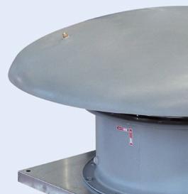 Torrini assiali Axial roof fans DESCRIZIONE GENERALE Prodotti adatti all estrazione di notevoli portate d aria, particolarmente indicati per la ventilazione di grandi volumi.