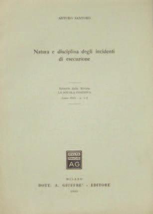 Natura e disciplina degli incidenti di esecuzione,